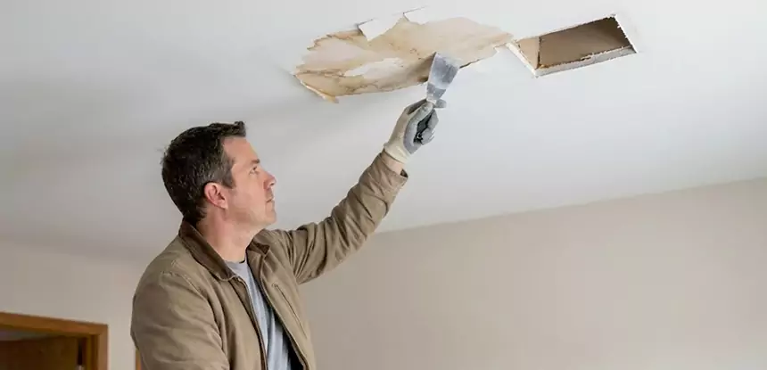 Ceiling Water Stain and Drywall Repair in Commerce City